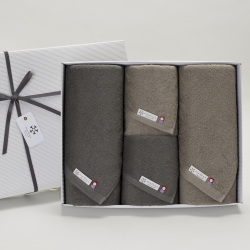 Cherie バスタオル5枚+フェイスタオル5枚《色を選べる》