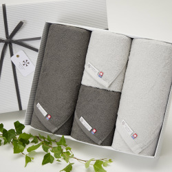 Cherie バスタオル5枚+フェイスタオル5枚《同色》